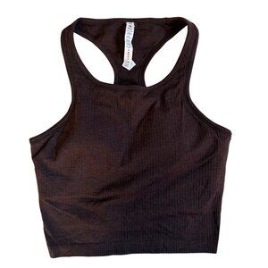 Lululemon Ebb To Street Racerback Crop Tank (Java Brown) - Size 12